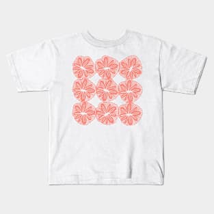 Coral and turquoise sea anemones Kids T-Shirt